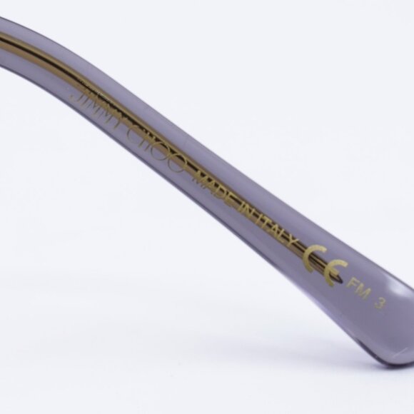 Jimmy Choo BA/G/S 0KB7KU Sunglasses Transparent Grey Cat Eye Frame, Blue Lenses - Picture 9 of 9